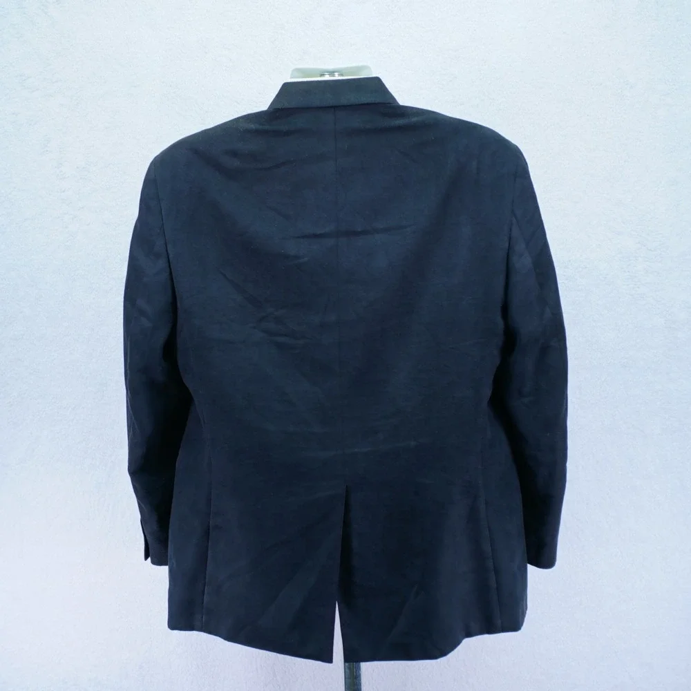 Chaps Polyester‎ Suede Lined Black 2 Button Blazer 40R